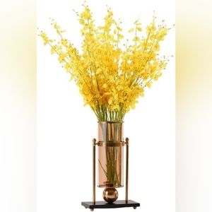 Cabilock 1pc Ornaments Minimalist Flower Vase Crystal Flower Vase Footed